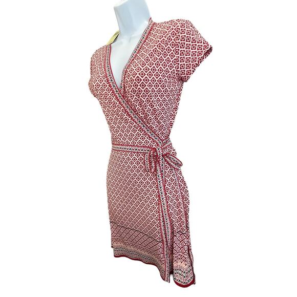Max Studio Women Dress Size XS Geometric Red - Picture 3 of 14